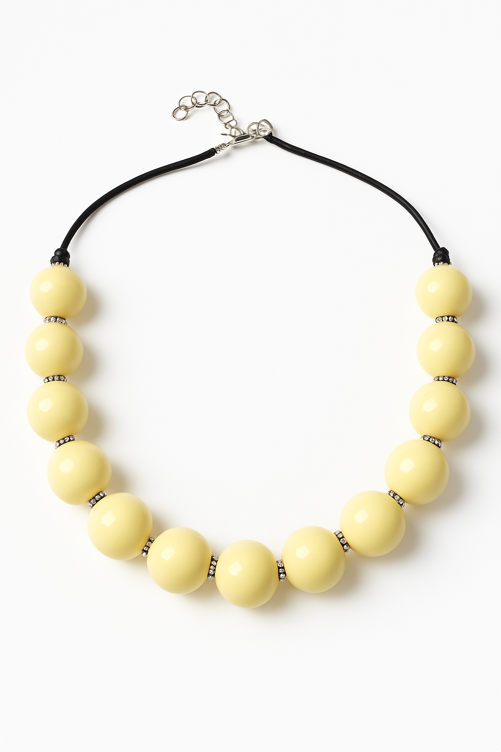 Handcrafted Glossy Brown Bead Statement Necklace